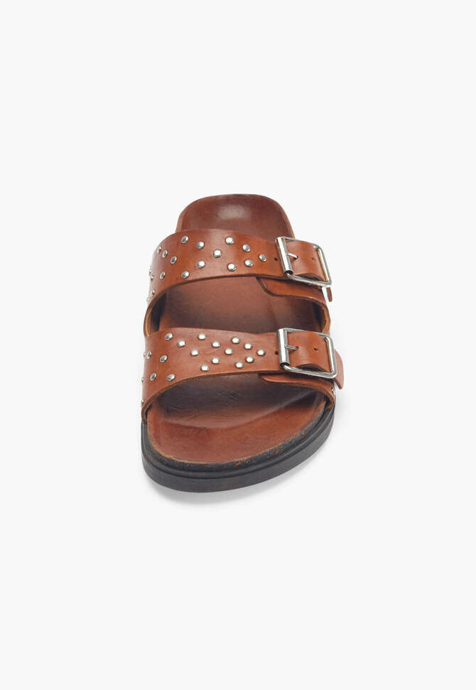 Studded sandals, Tan, completeTheLook