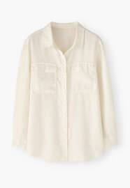 Relaxed shirt, Ecru, webstill