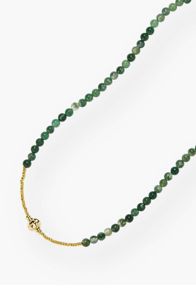 Beaded necklace, Gold jade, completeTheLook