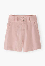 Contrast-fabric shorts, Pastel pink, webstill
