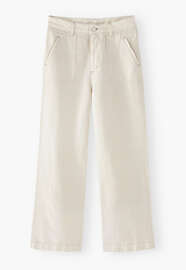 Cropped trousers, Ivory, webstill