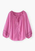 Gathered blouse, Light fuchsia, webstill