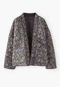 Quilted print jacket, Charcoal mink, webstill