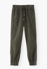 Cord jogger, Dusty khaki, webstill