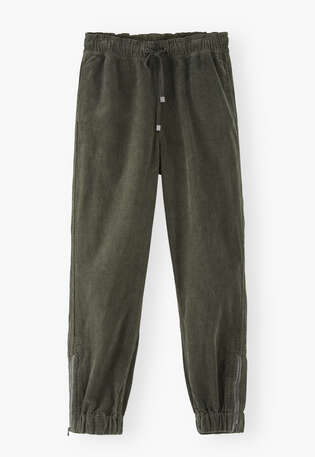 Cord jogger, Dusty khaki, webstill