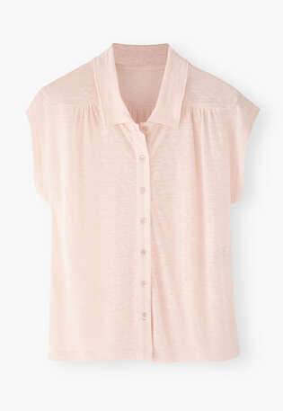 Sleeveless collared top, Pastel pink, webstill