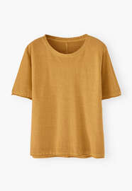Boxy T-shirt, Golden yellow, webstill