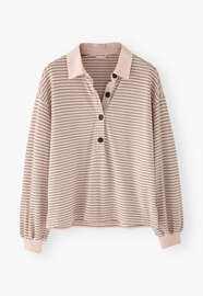 Striped collared top, Blossom, webstill
