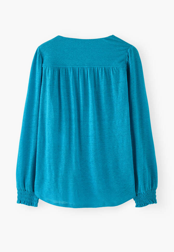 Gathered top, Electric blue, completeTheLook