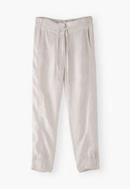 Tapered trousers, Warm grey, webstill