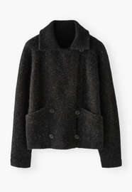 Knitted jacket, Charcoal, webstill