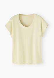 Rib T-shirt, Ecru, webstill