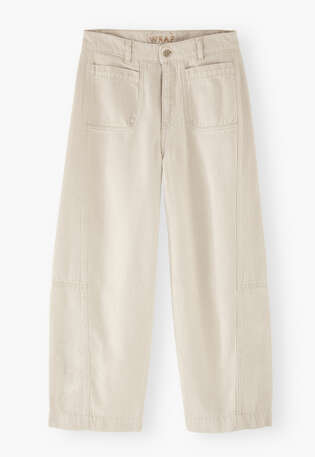 Cropped coloured jeans, Parchment, webstill