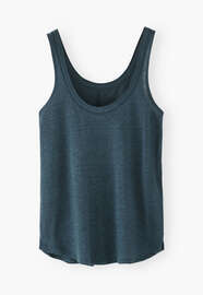 Scoop-neck vest, Dark petrol, webstill