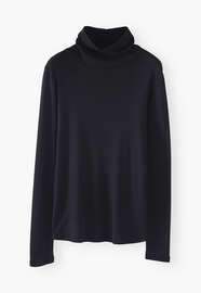 High-neck top, Black, webstill