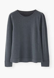 Puff-sleeve sweater, Gunmetal, webstill