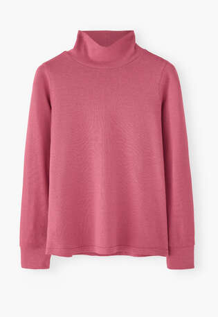Roll-neck top, Dusty rose, webstill