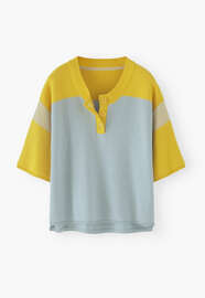 Colour-block sweater, Chambray yellow, webstill