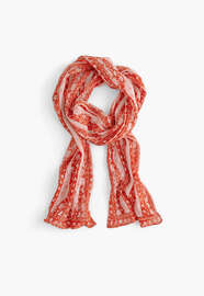 Printed scarf, Vermilion pink, webstill