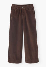 Wide-leg cord trousers, Chestnut brown, webstill