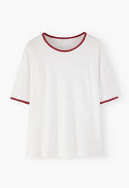 Jersey T-shirt, White/ruby, webstill