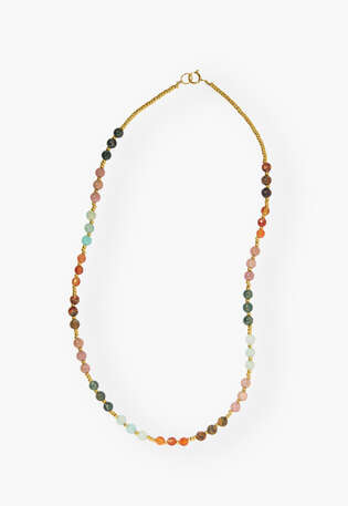 Beaded necklace, Agate jade, webstill