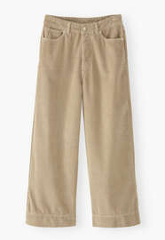 Wide-leg cord trousers, Oat, webstill
