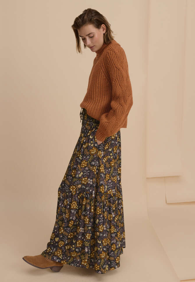 Cable-knit sweater, Burnt orange, completeTheLook