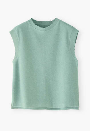 Sleeveless sweatshirt, Soft aqua, webstill