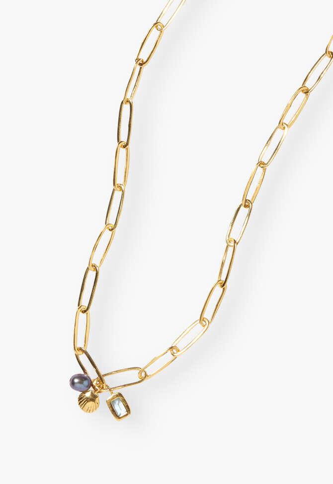 Chain necklace, Gold, completeTheLook