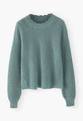 Rib-stitch sweater, Deep ocean, webstill