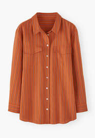 Striped shirt, Burnt orange, webstill