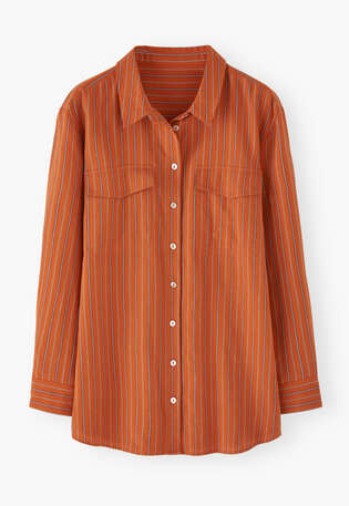 Striped shirt, Burnt orange, webstill