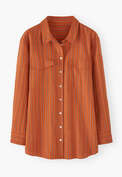 Striped shirt, Burnt orange, webstill
