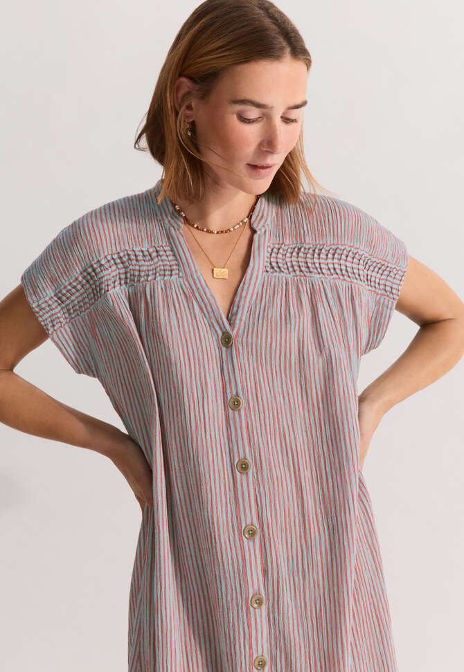 Mixed-check dress, Sky red, completeTheLook