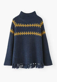 Hand-crochet sweater, Indigo, webstill