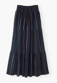 Striped maxi skirt, Midnight, webstill