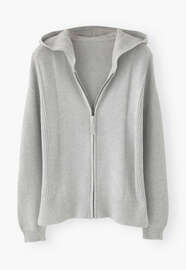 Knitted hoodie, Ice blue, webstill
