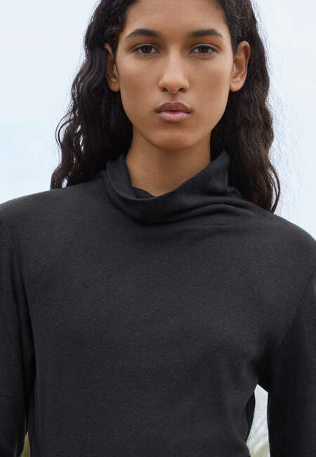 High-neck top, Black, completeTheLook
