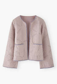Daisy quilted jacket, Soft rose, webstill