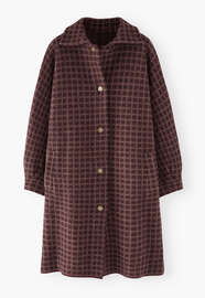 Checked jacket, Burgundy, webstill