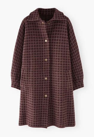 Checked jacket, Burgundy, webstill