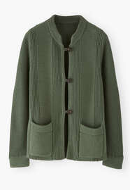 Knitted jacket, Bay green, webstill