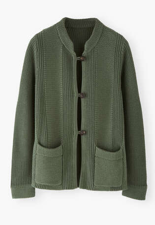 Knitted jacket, Bay green, webstill