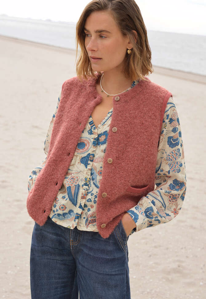 Printed blouse, Ecru denim, completeTheLook