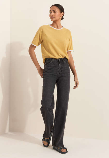 Jersey T-shirt, Warm yellow, completeTheLook
