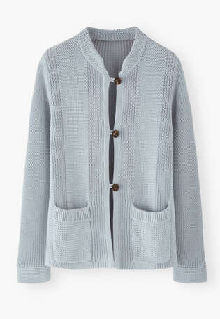Knitted jacket, Chalk blue, webstill