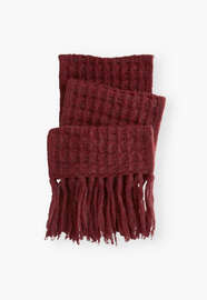 Crochet stitch scarf, Dark ruby, webstill