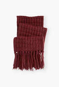 Crochet stitch scarf, Dark ruby, webstill