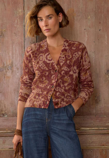 Printed cardigan, Lemon sky, completeTheLook